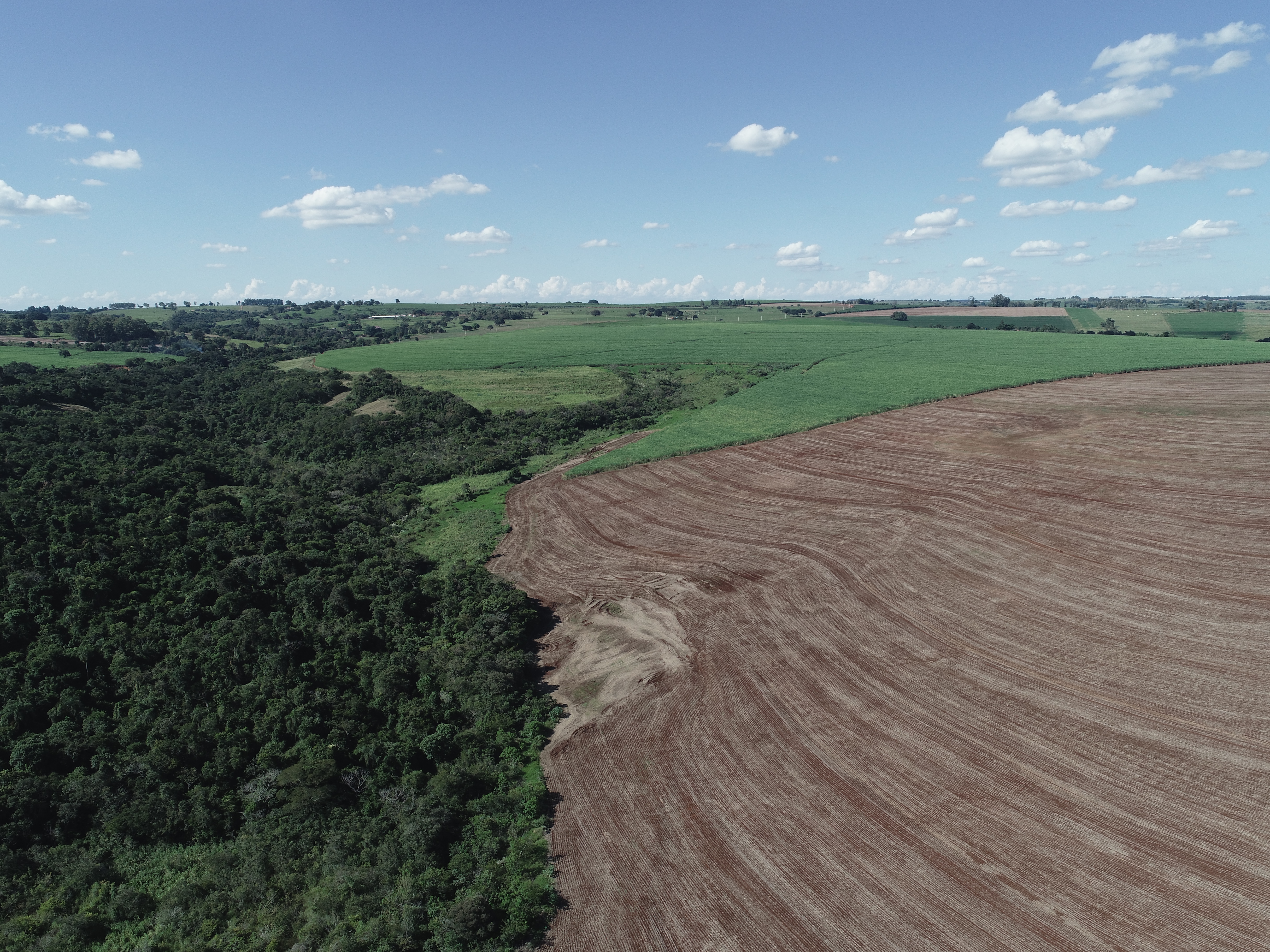 Vista aérea de levantamento topográfico realizado pela Tríade Topografia